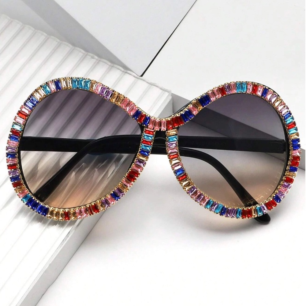 Multicolor Rhinestone Women's Sunglasses